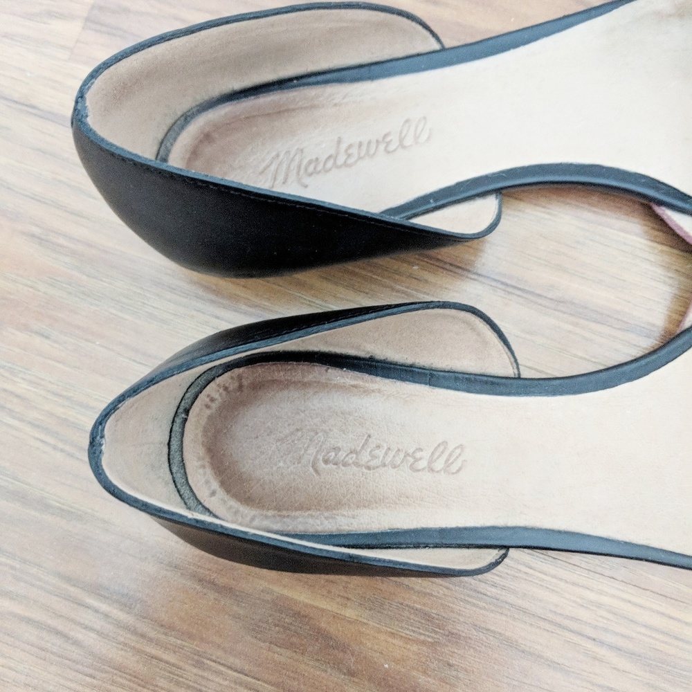 Madewell D'Orsay Cabernet Red Calf-Hair Flats 9 - Picture 4 of 8